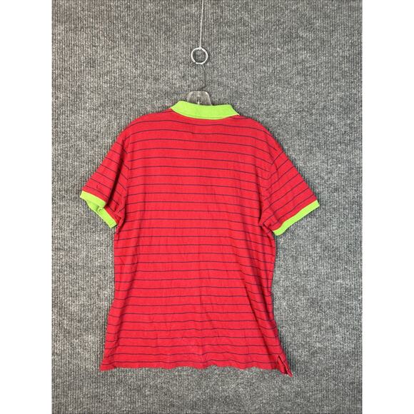 Vintage American Eagle Mens Polo Shirt Size Medium Y2K Striped Preppy Surfer - Picture 2 of 8